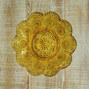 Vintage | American Concord Amber Glass Salad Plate / Trinket Dish
